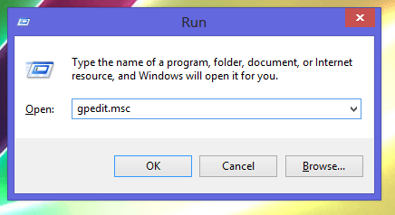 Run Box in Windows 8