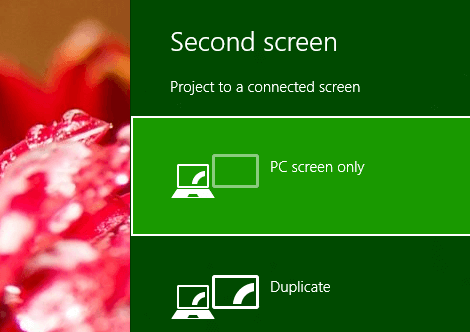 Second Screen Bar in Windows 8