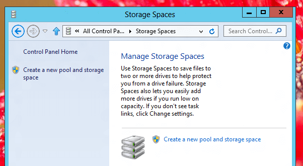 Windows 8 Storage Spaces