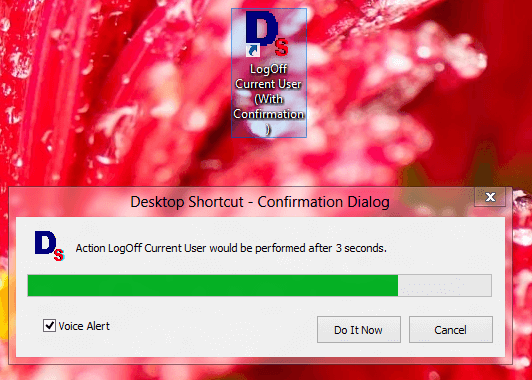 Auto LogOff with Desktop Shortcut