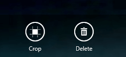 Crop and Delete Options in Camera App of Windows 8