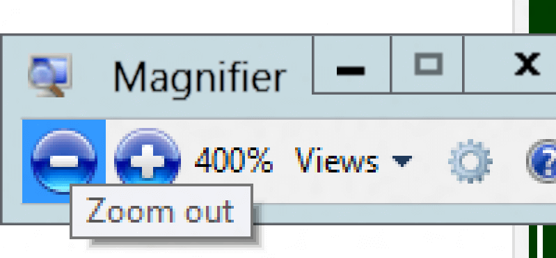 Magnifier Tool of Windows 8