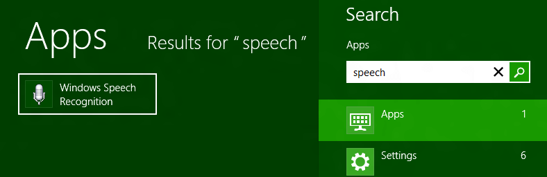 Windows 8 Speech Recognition