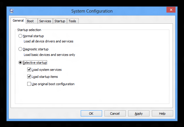 Windows 8 System Configuration
