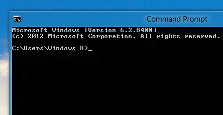 Command Prompt in Windows 8