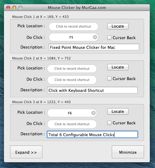 Mac Fixed Point Mouse Clicker